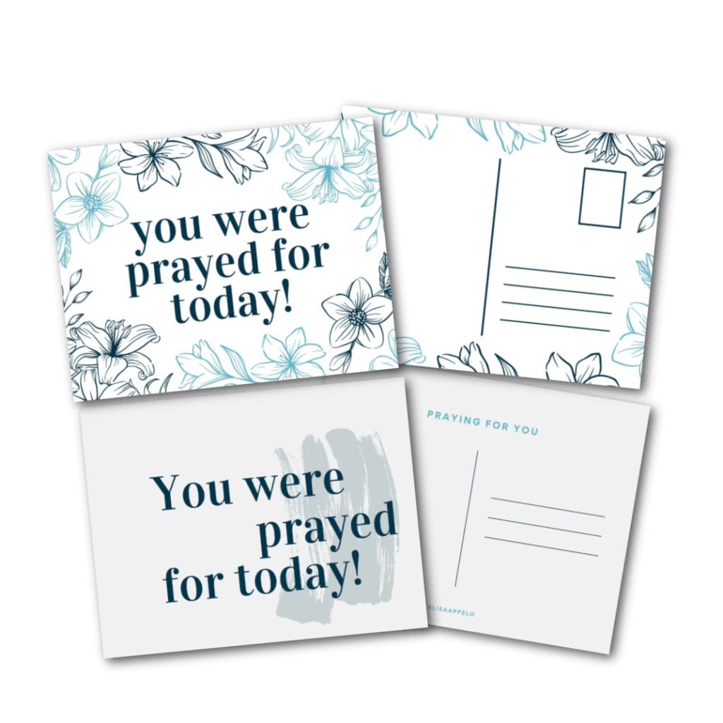 Free printable prayer postcards