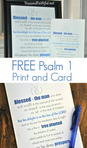 FREE Psalm 1 Father's Day card, graduation card or print