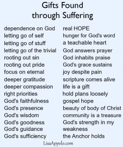 Lessons Learned through Suffering