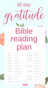 30 day gratitude Bible reading plan