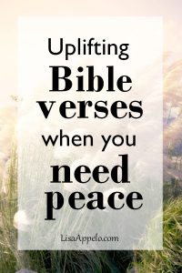 Uplifting Bible verses when you need peace