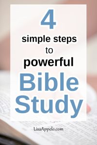4 simple steps for Bible study success